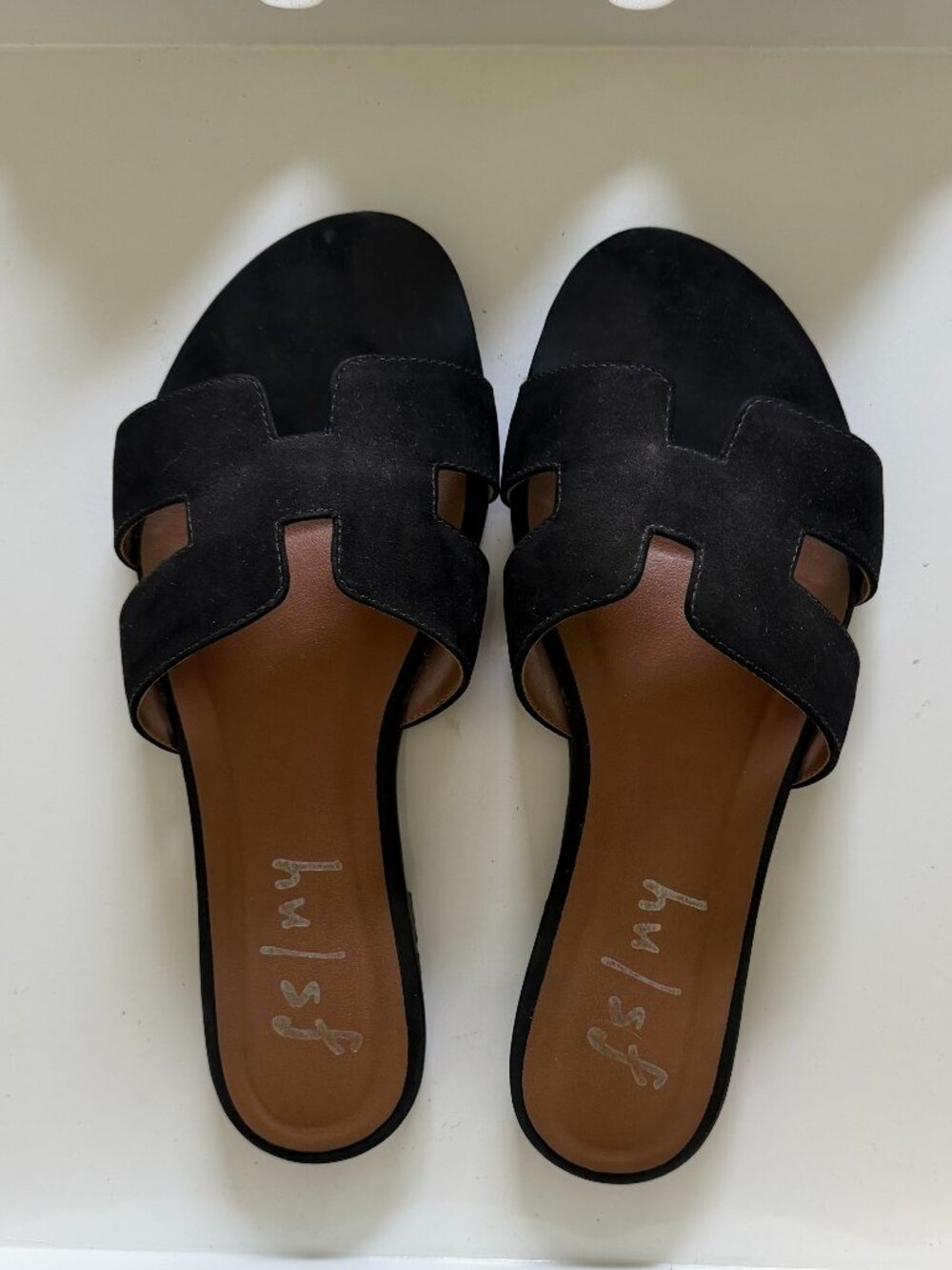 French Sole NY Black Suede Alibi H Sandal